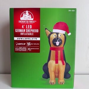 4' German Shepherd Christmas Inflatable Holiday Outdoor Decor Lighted LED NEW